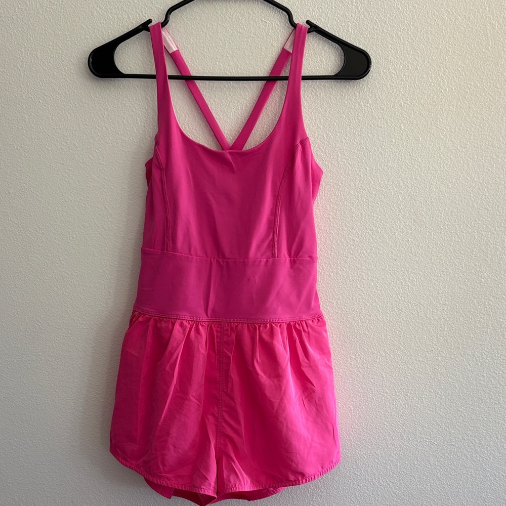TCEC Light Pink Mesh Fabric ROMPER